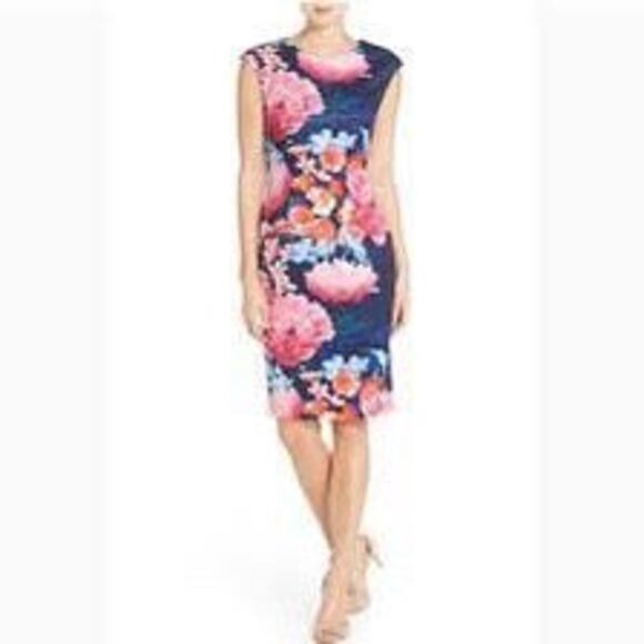 Vince Camuto Floral Pencil Dress - Women’s 14W - Picture 1 of 11
